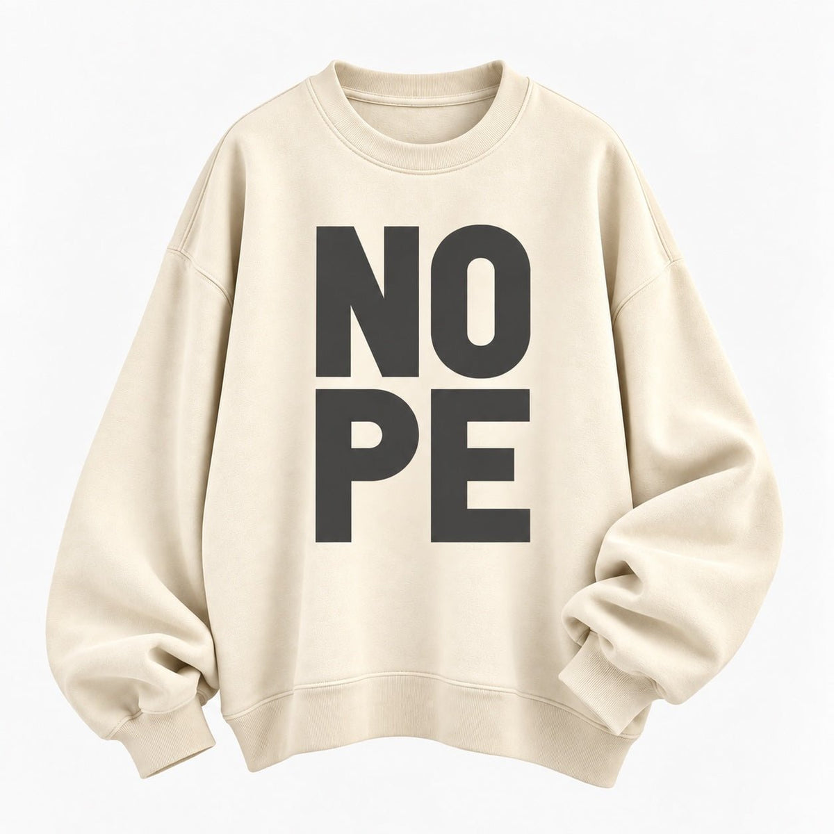 NOPE | Premium Organic Sweatshirt - burnt peach.