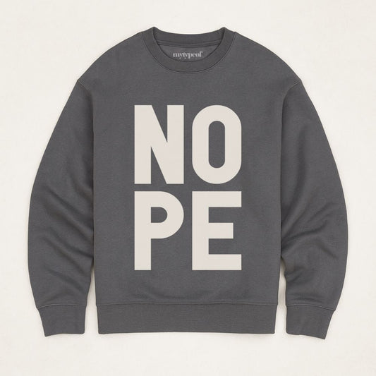 NOPE | Premium Organic Sweatshirt - burnt peach.
