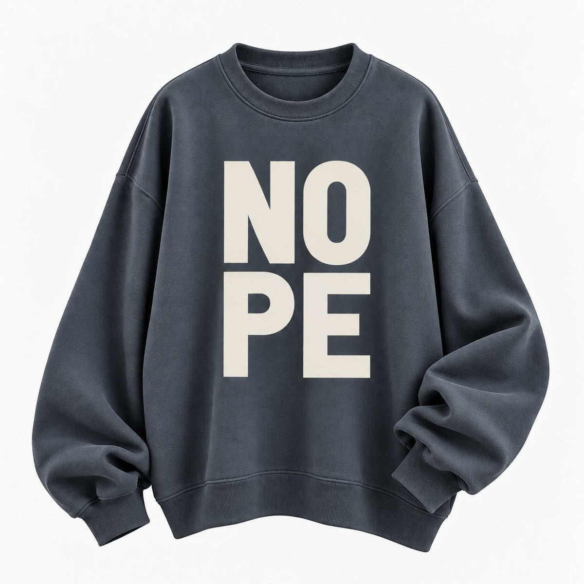 NOPE | Premium Organic Sweatshirt - burnt peach.