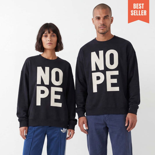 NOPE | Premium Organic Sweatshirt - burnt peach.