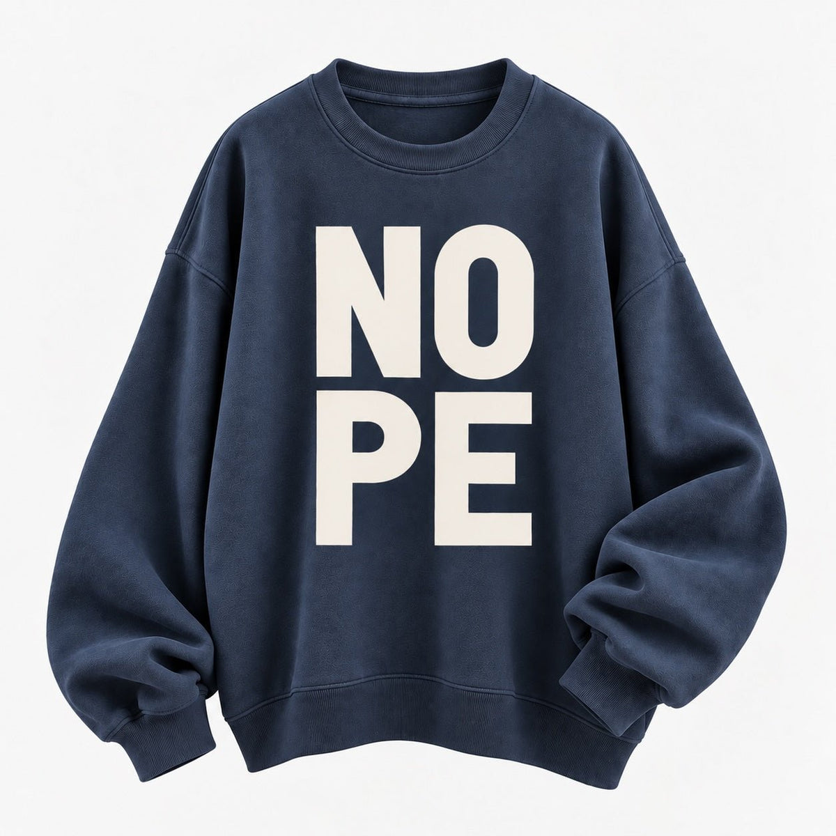 NOPE | Premium Organic Sweatshirt - burnt peach.