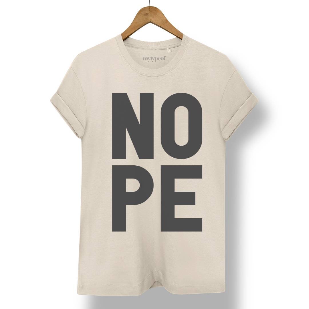 NOPE | Stone | L - burnt peach.