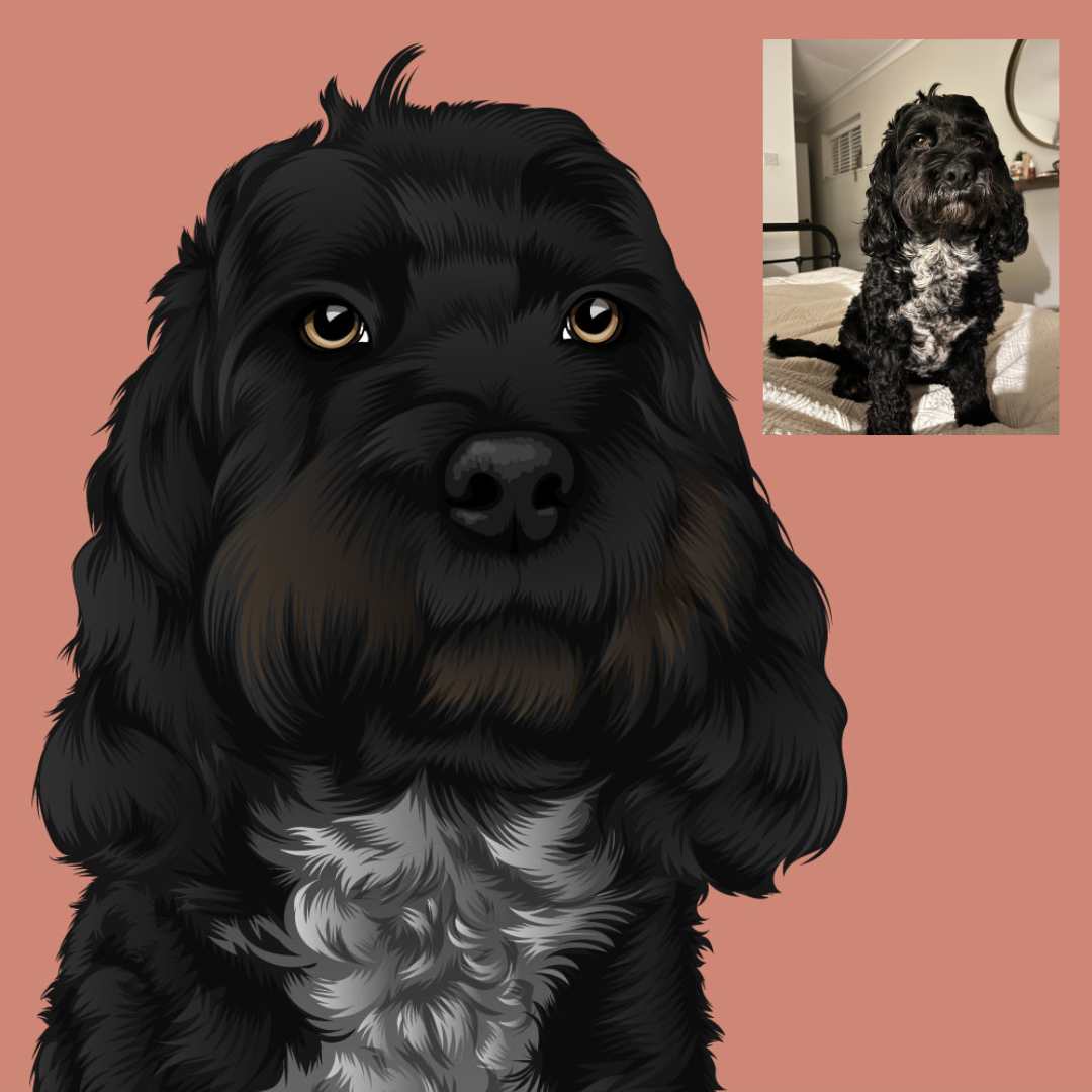 Pawsonality Portraits - burnt peach.