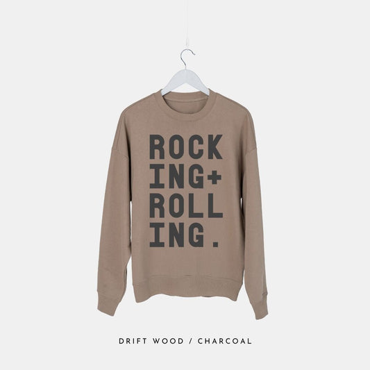 Rocking + Rolling | Driftwood / Charcoal | 2XL - burnt peach.