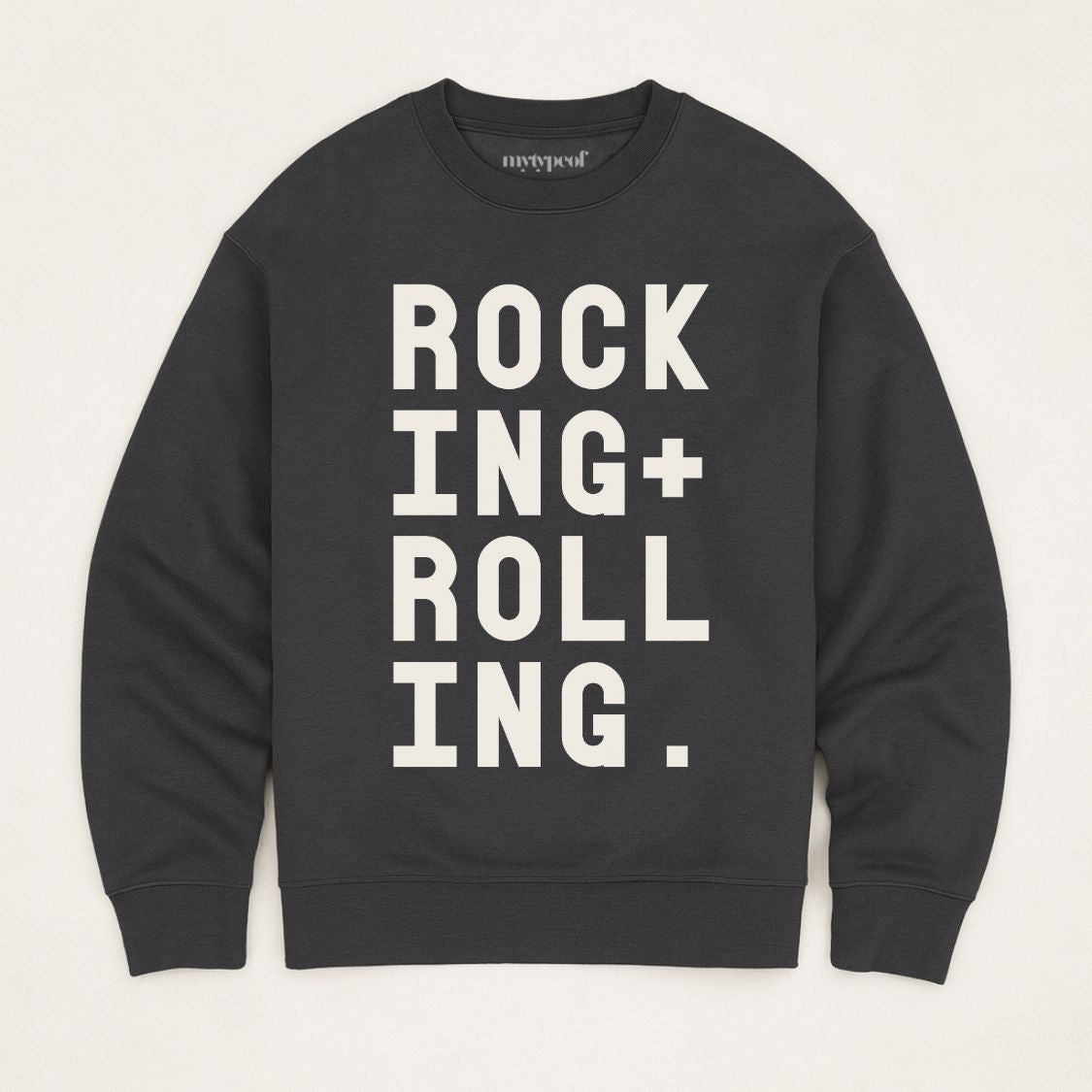 ROCKING + ROLLING | Premium Organic Sweatshirt - burnt peach.