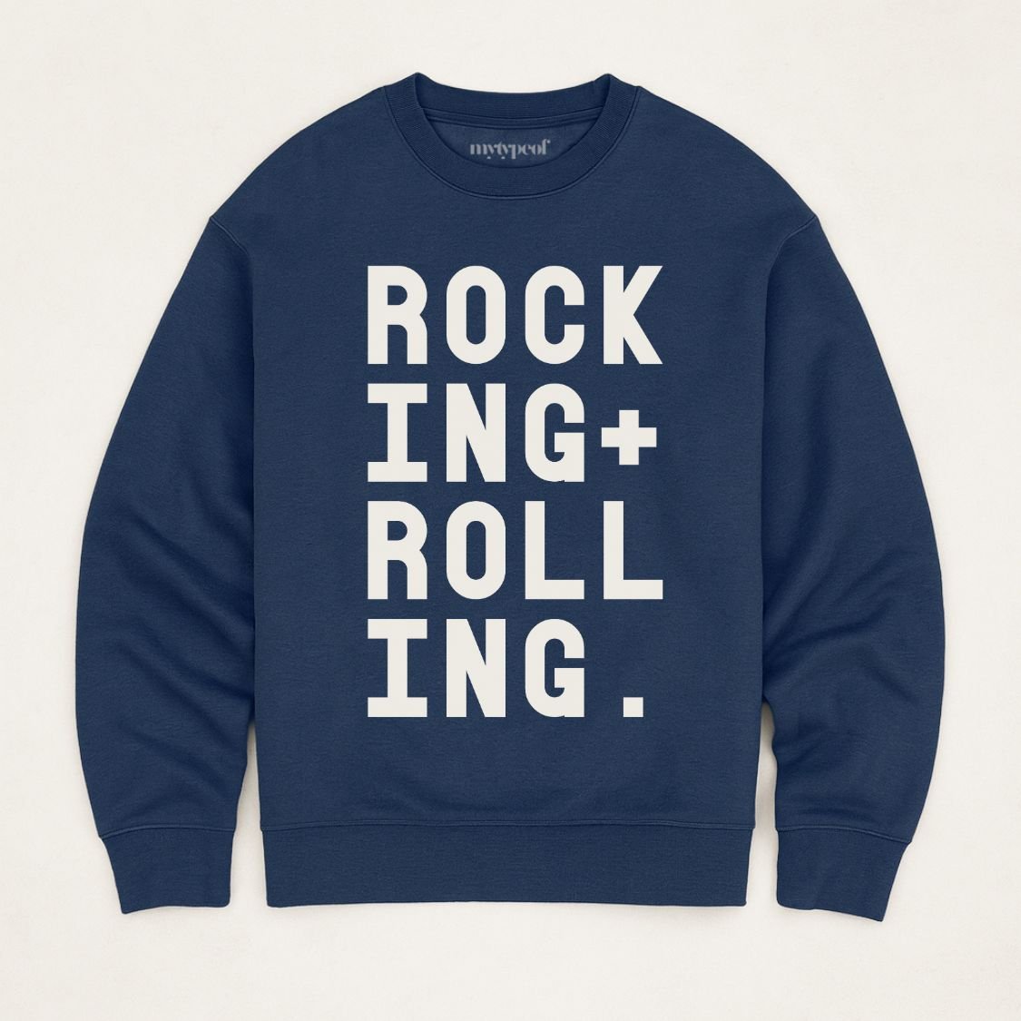 ROCKING + ROLLING | Premium Organic Sweatshirt - burnt peach.