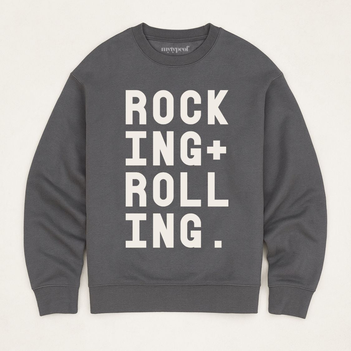ROCKING + ROLLING | Premium Organic Sweatshirt - burnt peach.