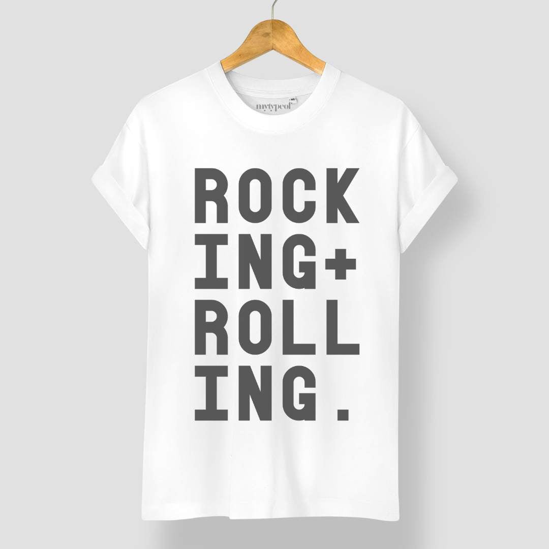 Rocking + Rolling Tee - burnt peach.