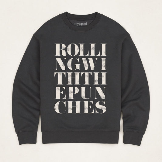 Rolling With The Punches | Premium Organic Sweatshirt - burnt peach.