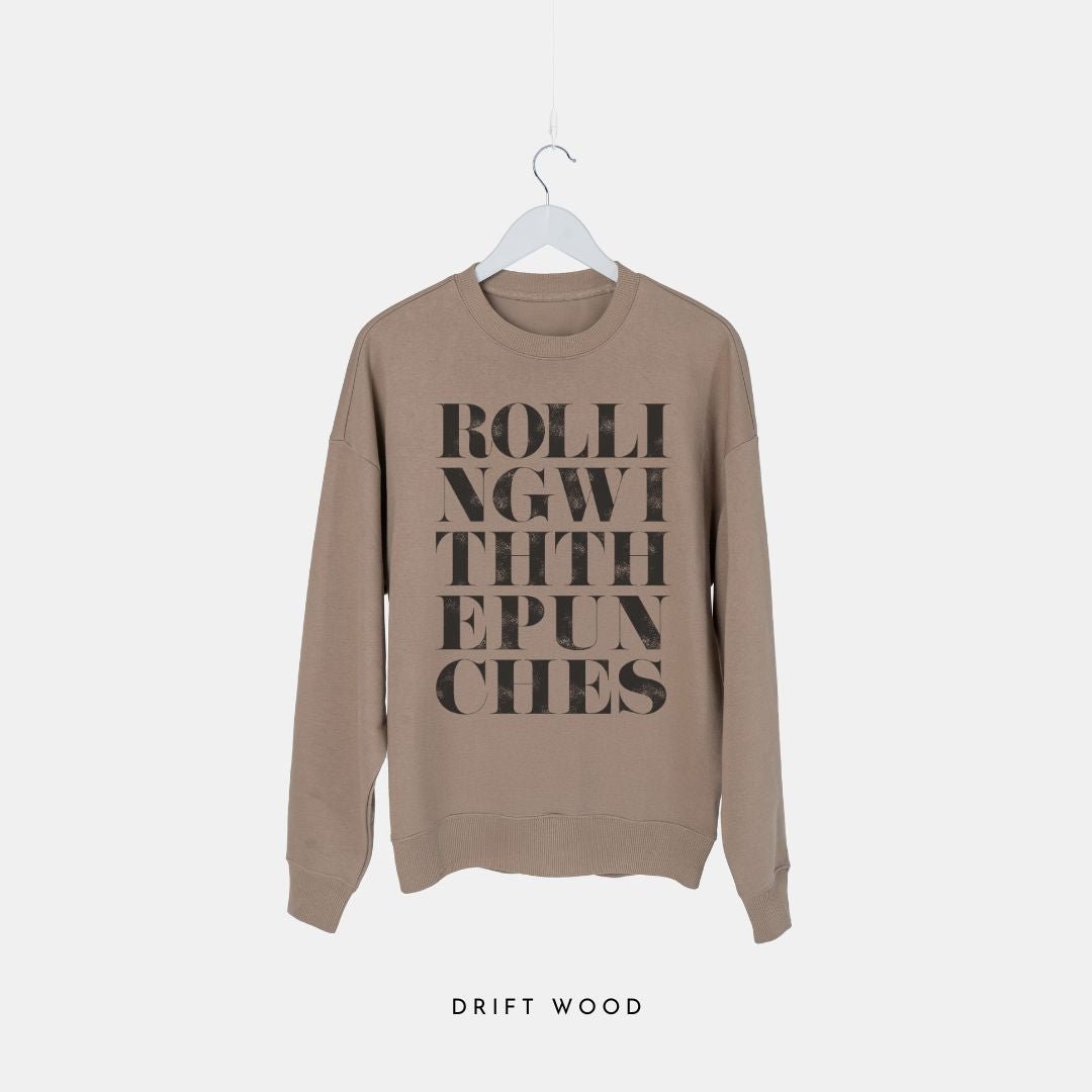 Rolling With The Punches | Premium Organic Sweatshirt - burnt peach.