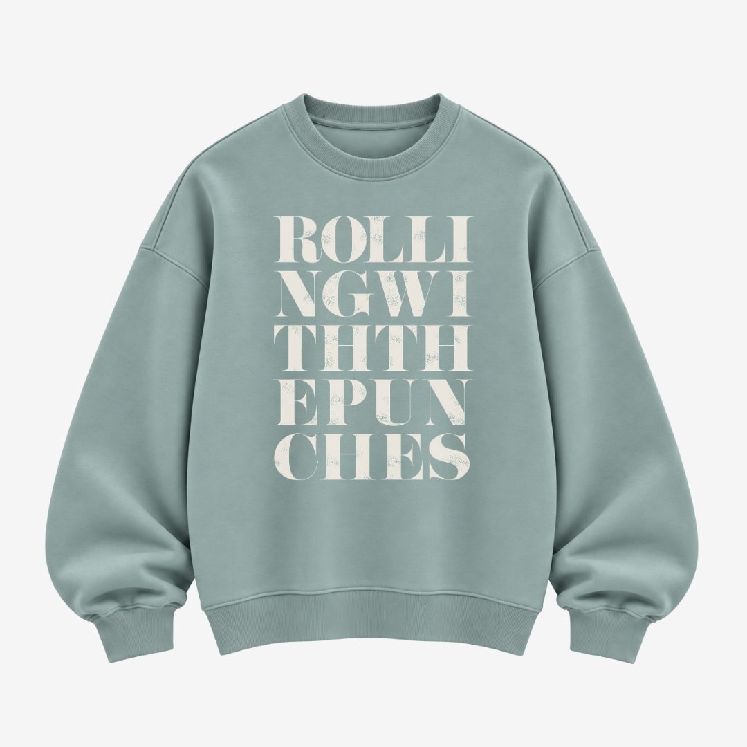 Rolling With The Punches | Premium Organic Sweatshirt - burnt peach.