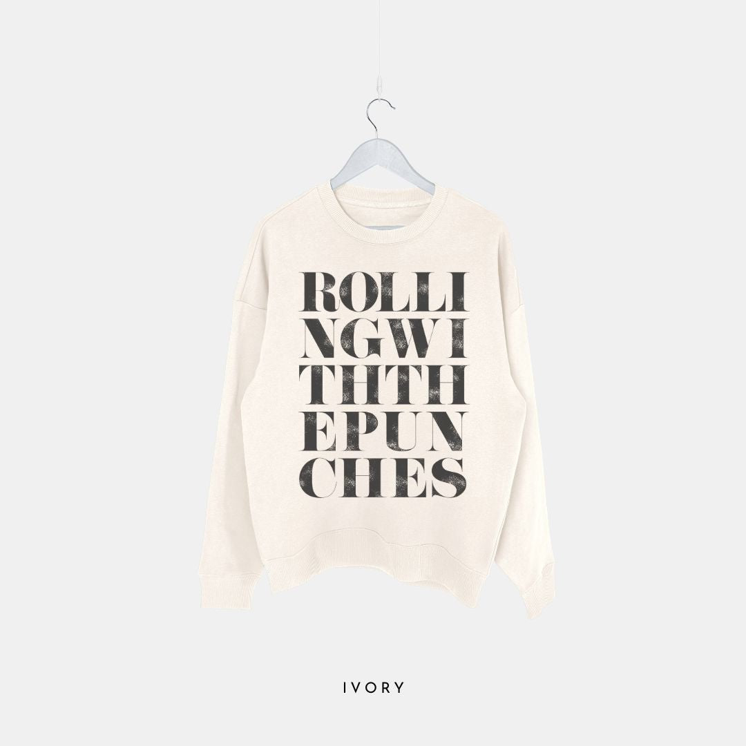 Rolling With The Punches | Premium Organic Sweatshirt - burnt peach.