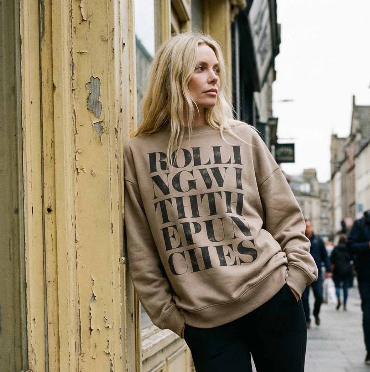 Rolling With The Punches | Premium Organic Sweatshirt - burnt peach.