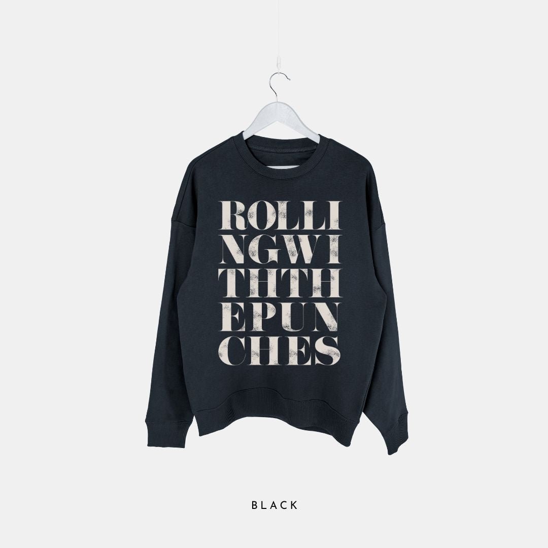 Rolling With The Punches | Premium Organic Sweatshirt - burnt peach.