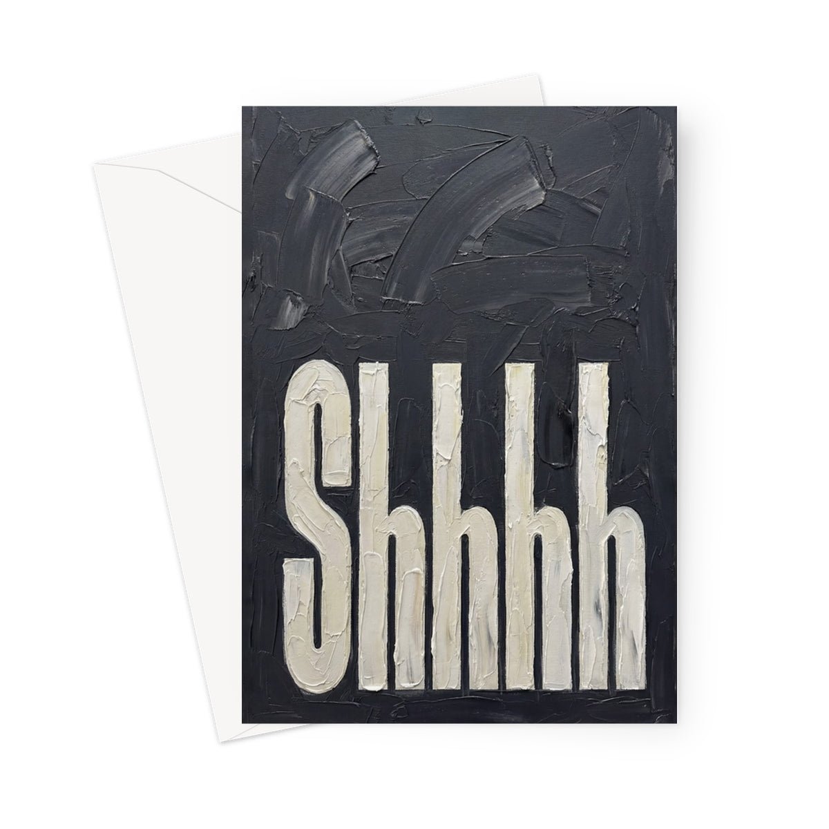 Shhhh Greeting Card - burnt peach.