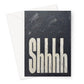 Shhhh Greeting Card - burnt peach.