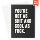 Shit Hot Greeting Card - burnt peach.