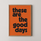 These Are The Good Days - burnt peach.