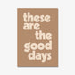 THESE ARE THE GOOD DAYS - Digital Download File - burnt peach.