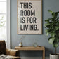 This Room Is For Living - burnt peach.