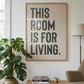 This Room Is For Living - burnt peach.