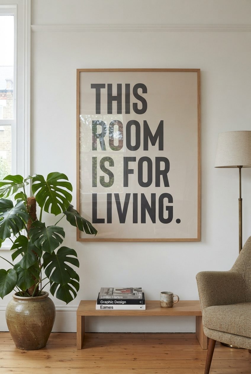 This Room Is For Living - burnt peach.