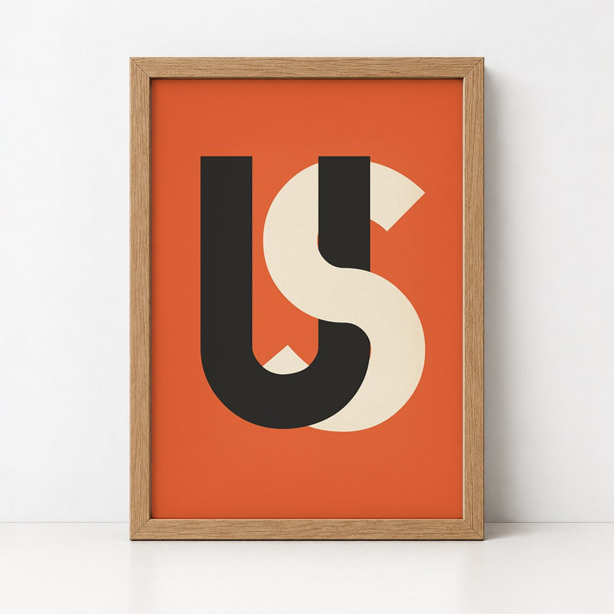 US | Framed Print - burnt peach.
