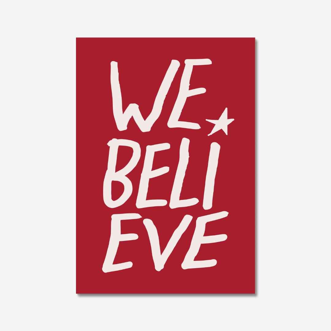 We Believe... - burnt peach.