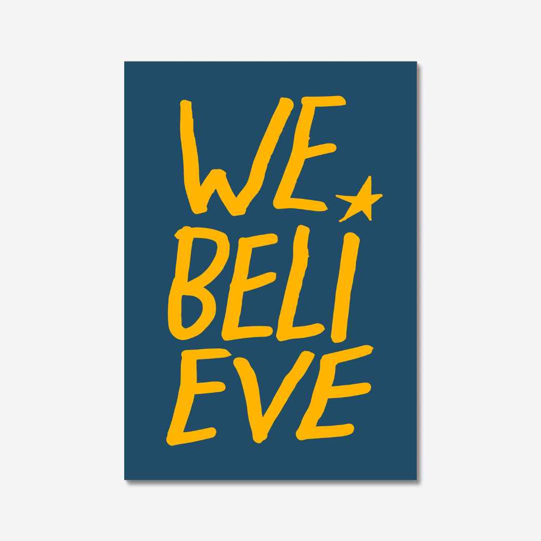 We Believe... - burnt peach.