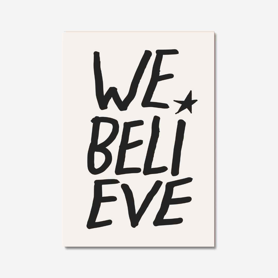 We Believe... - burnt peach.