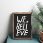 We Believe... - burnt peach.