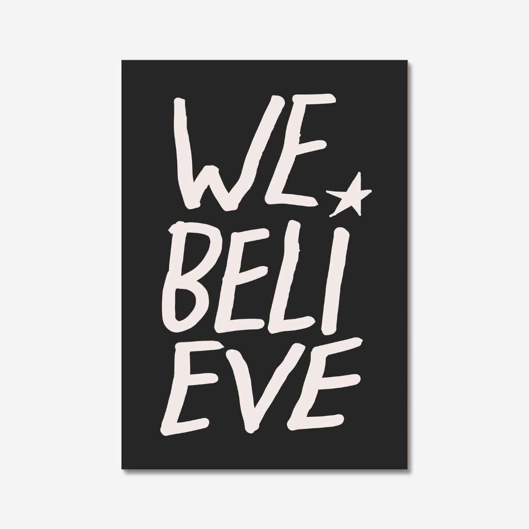 We Believe... - burnt peach.
