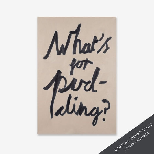 What's for Pudding? - Digital Download - burnt peach.