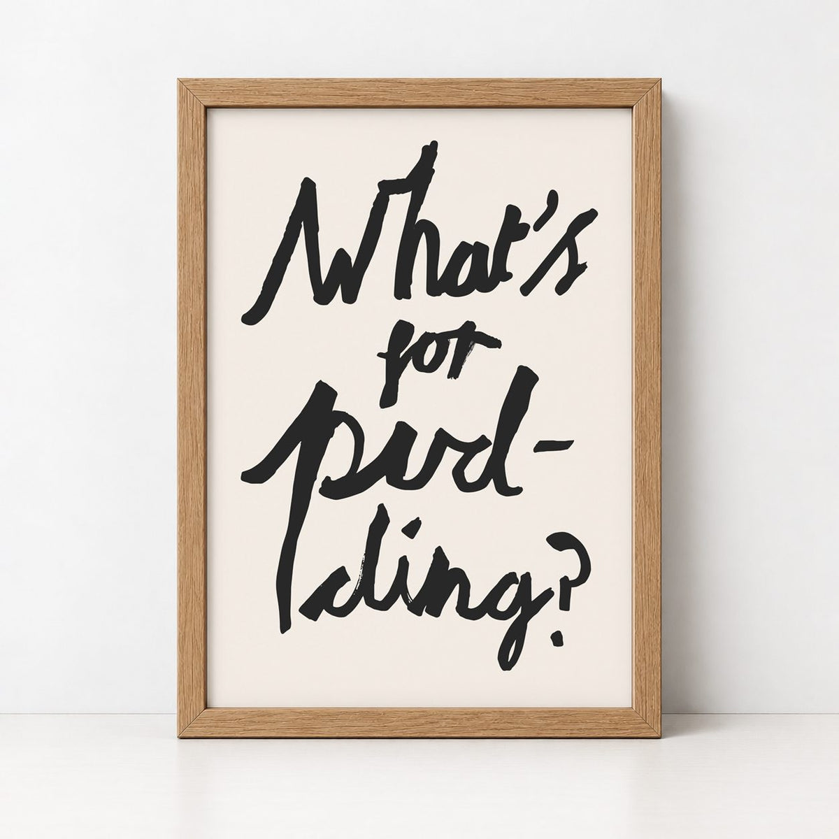 What's for Pudding? | Framed Print - burnt peach.