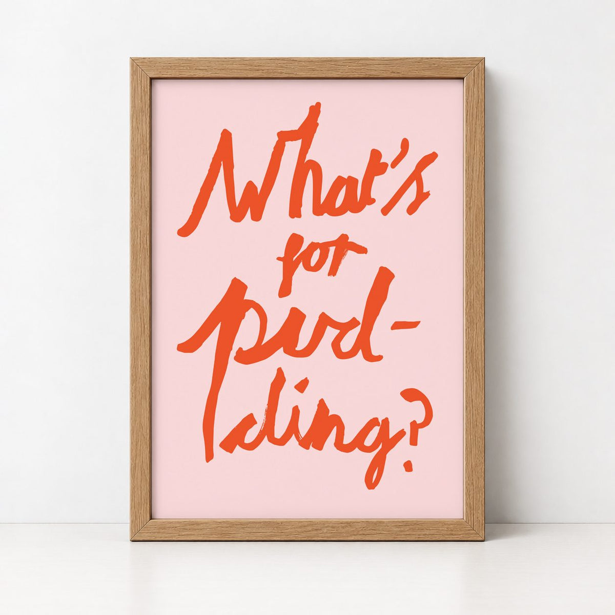 What's for Pudding? | Framed Print - burnt peach.