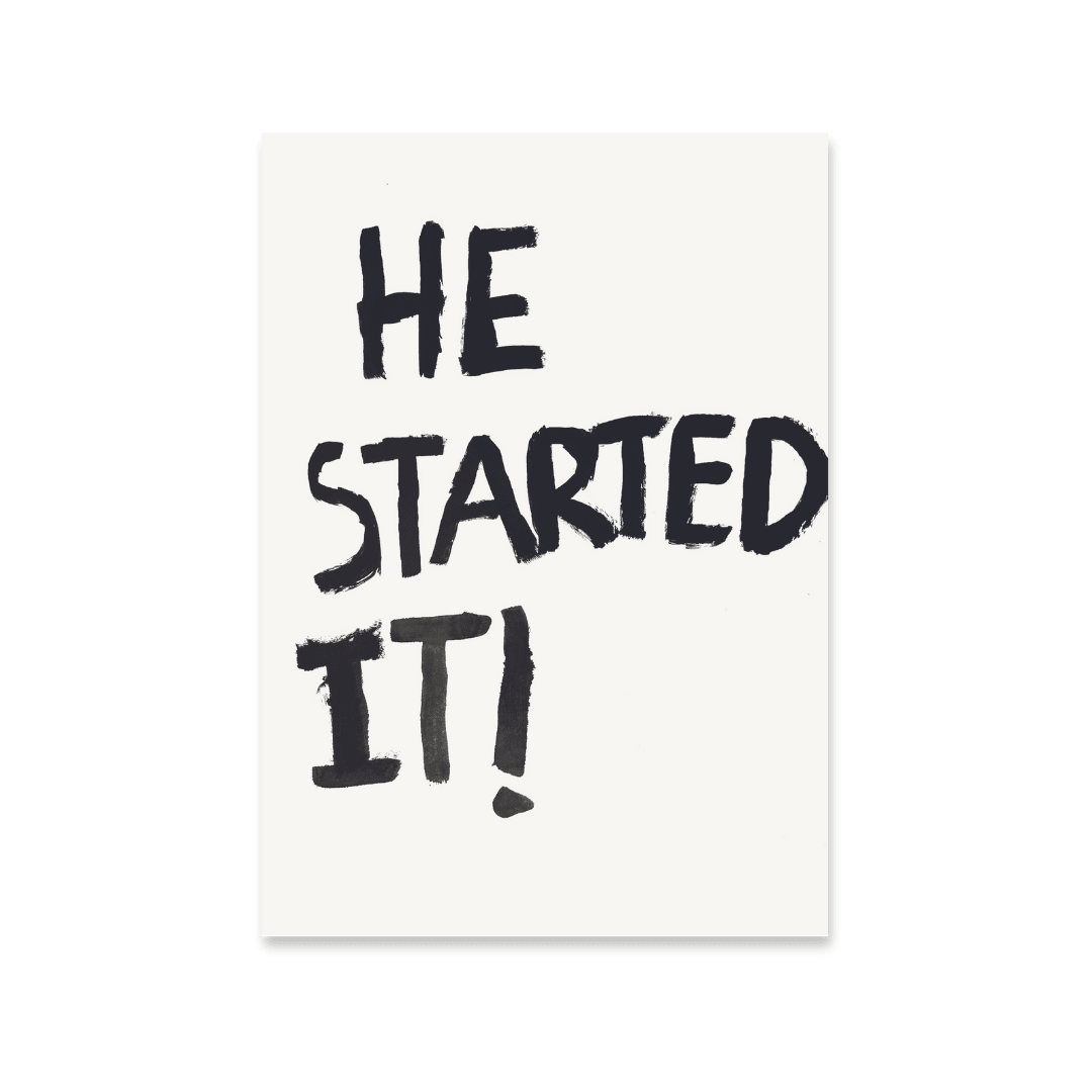 WHO STARTED IT? - burnt peach.