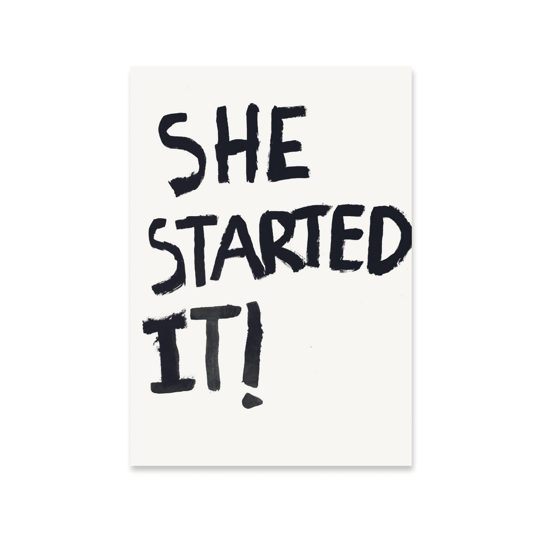 WHO STARTED IT? - burnt peach.