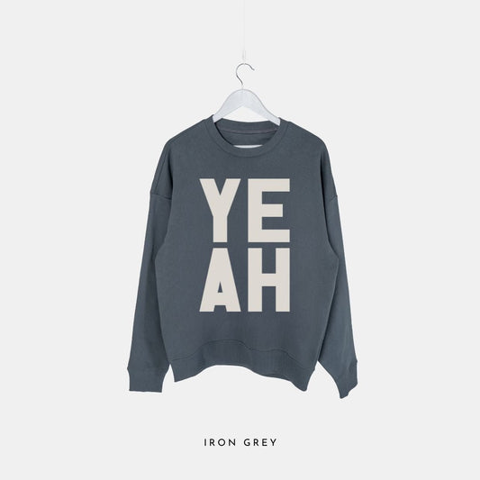 YEAH | Iron Grey | 2XL - burnt peach.