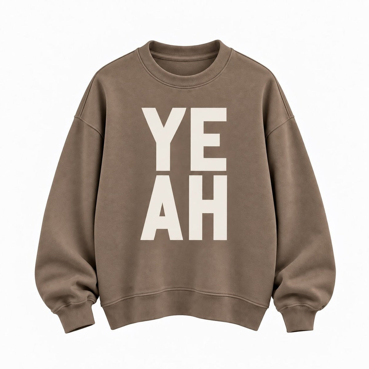 YEAH | Premium Organic Sweatshirt - burnt peach.
