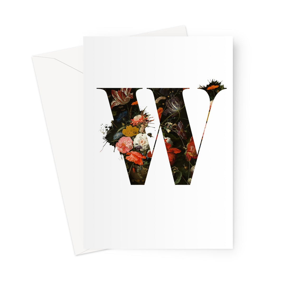 MY TYPE OF BLOOMS - W Greeting Card
