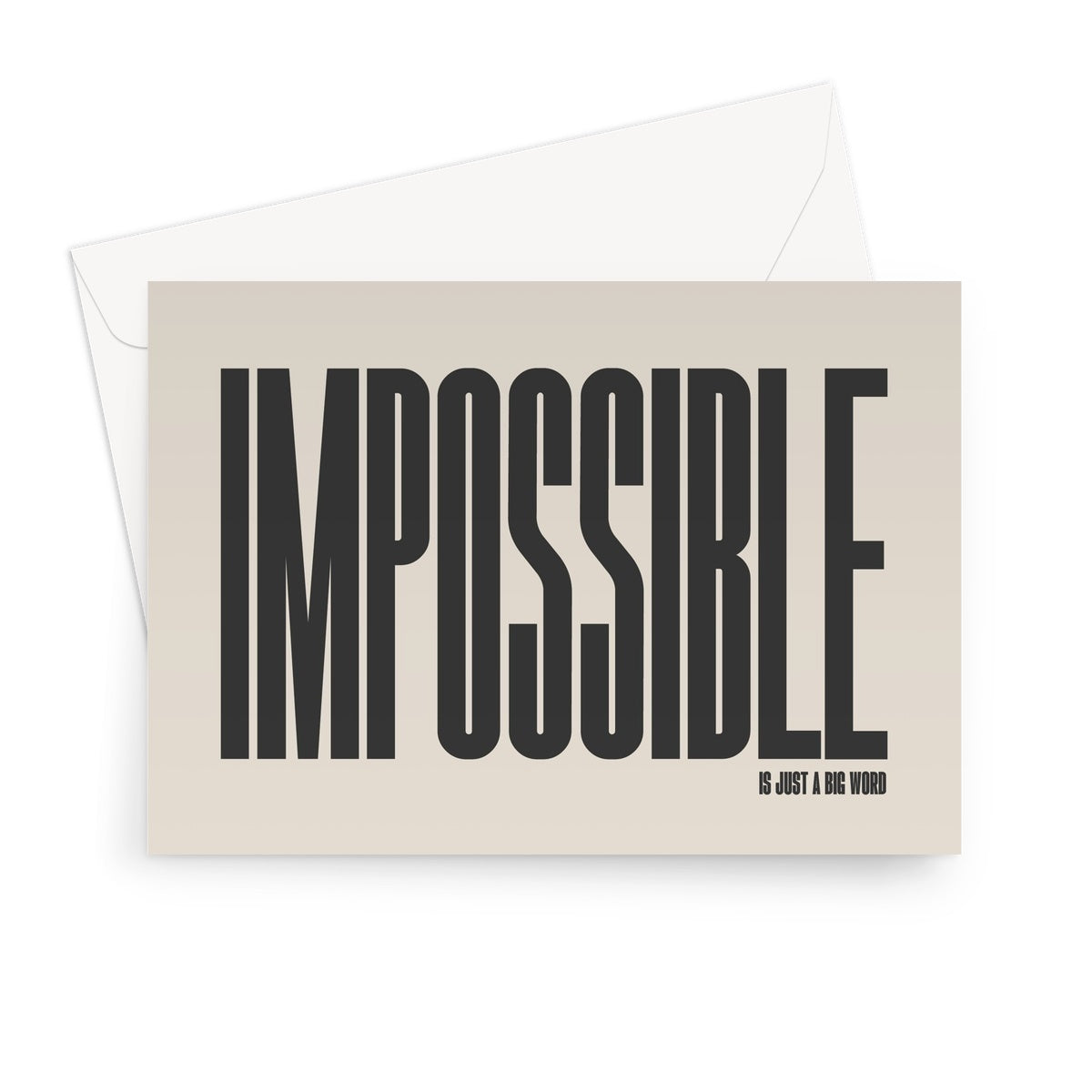 IMPOSSIBLE - Stone / Charcoal Greeting Card