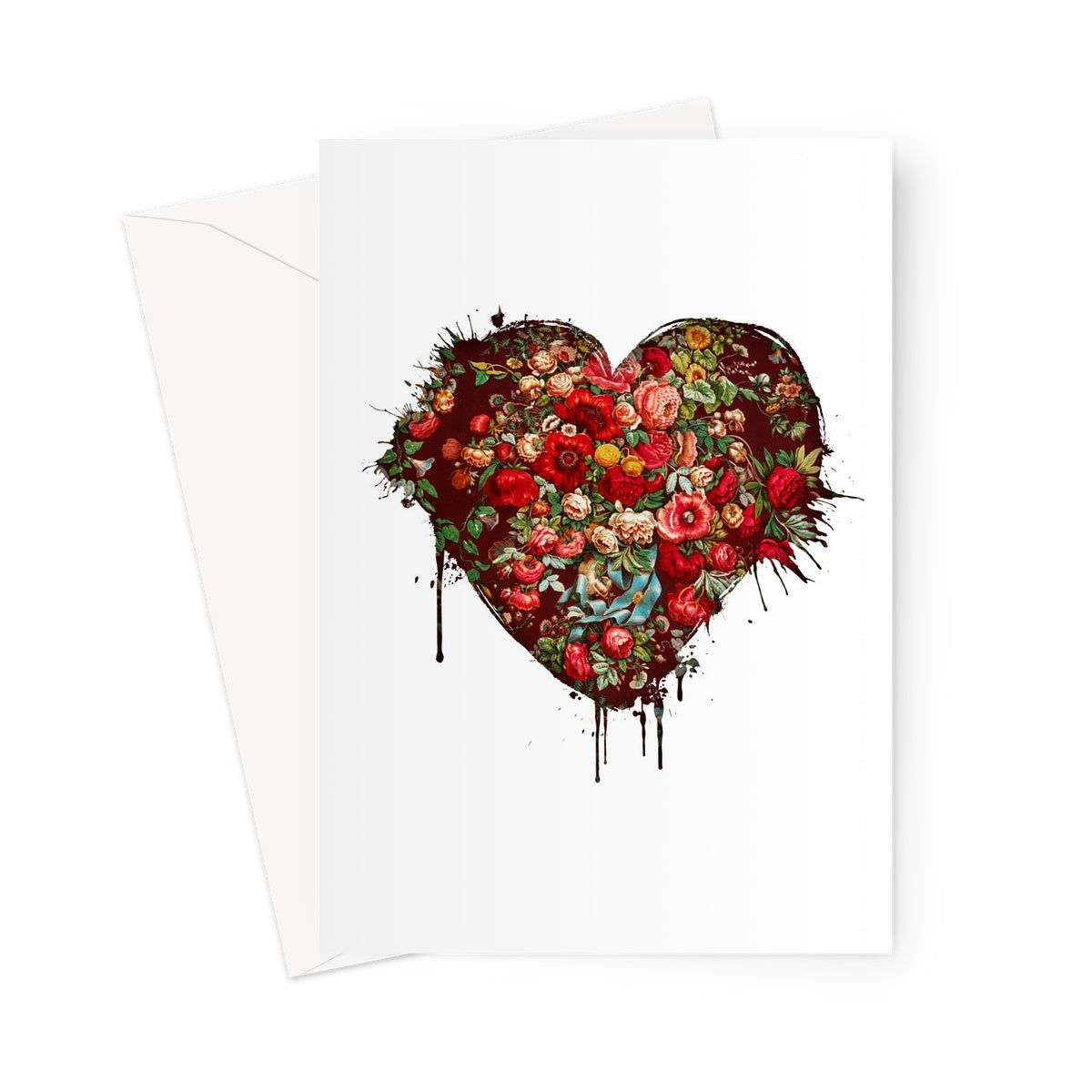 Bursting with love - Retro poppy Greeting Card