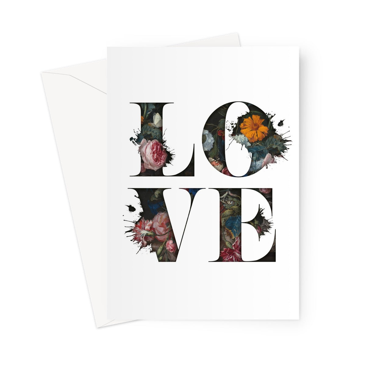 LOVE - Old Rose Greeting Card