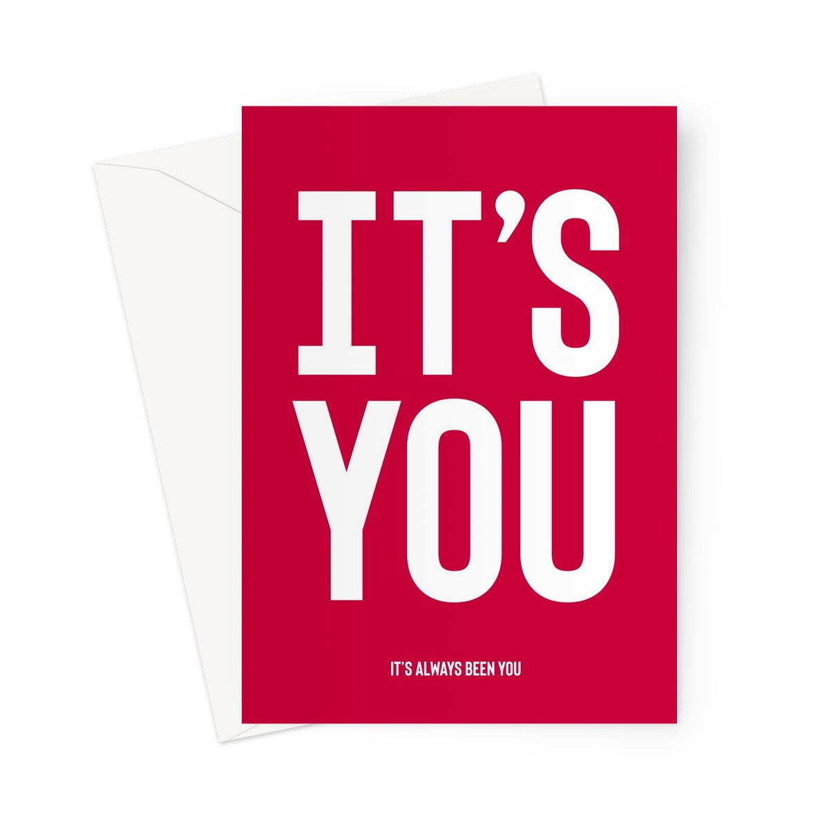 IT'S YOU - Cherry / White Greeting Card