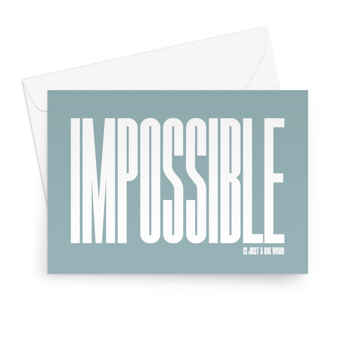 IMPOSSIBLE - Steel / White Greeting Card
