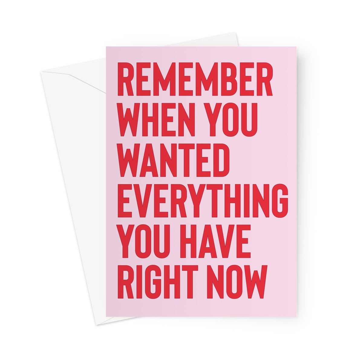 REMEMBER WHEN... - Pink/Red Greeting Card