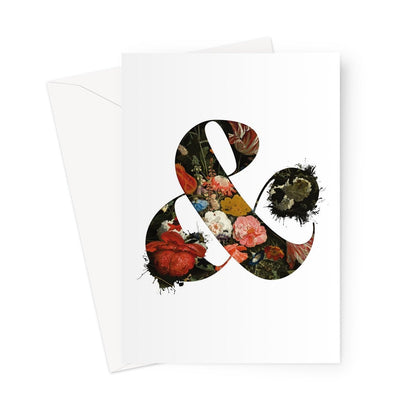 & - Ampersand - Nigella Greeting Card - burnt peach.