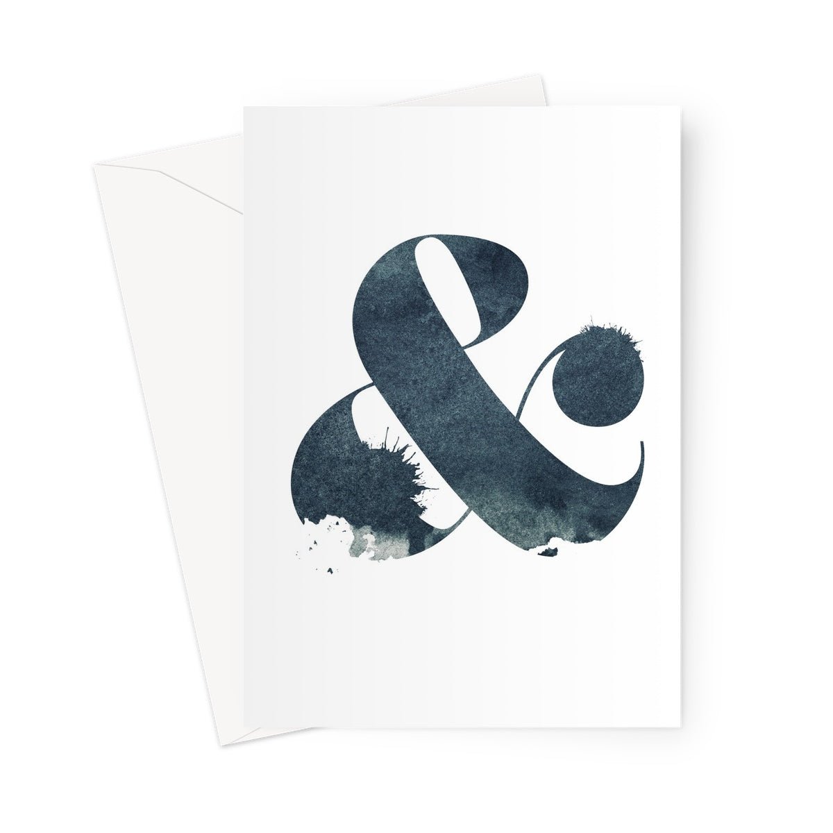 & - Ampersand - Steel Ink Greeting Card - burnt peach.