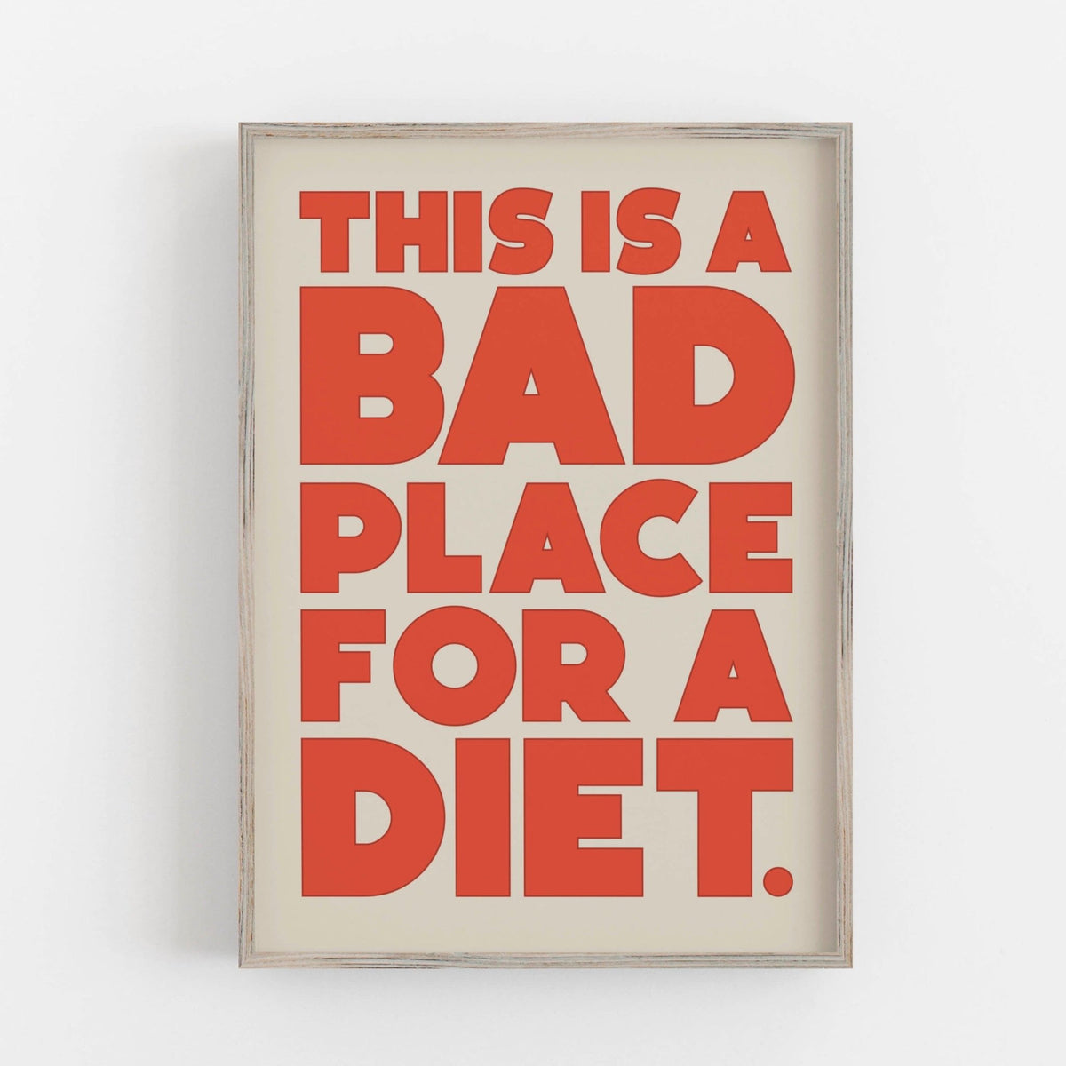 Bad Place For A Diet - Digital Download - burnt peach.
