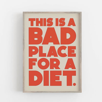 Bad Place For A Diet - Digital Download - burnt peach.
